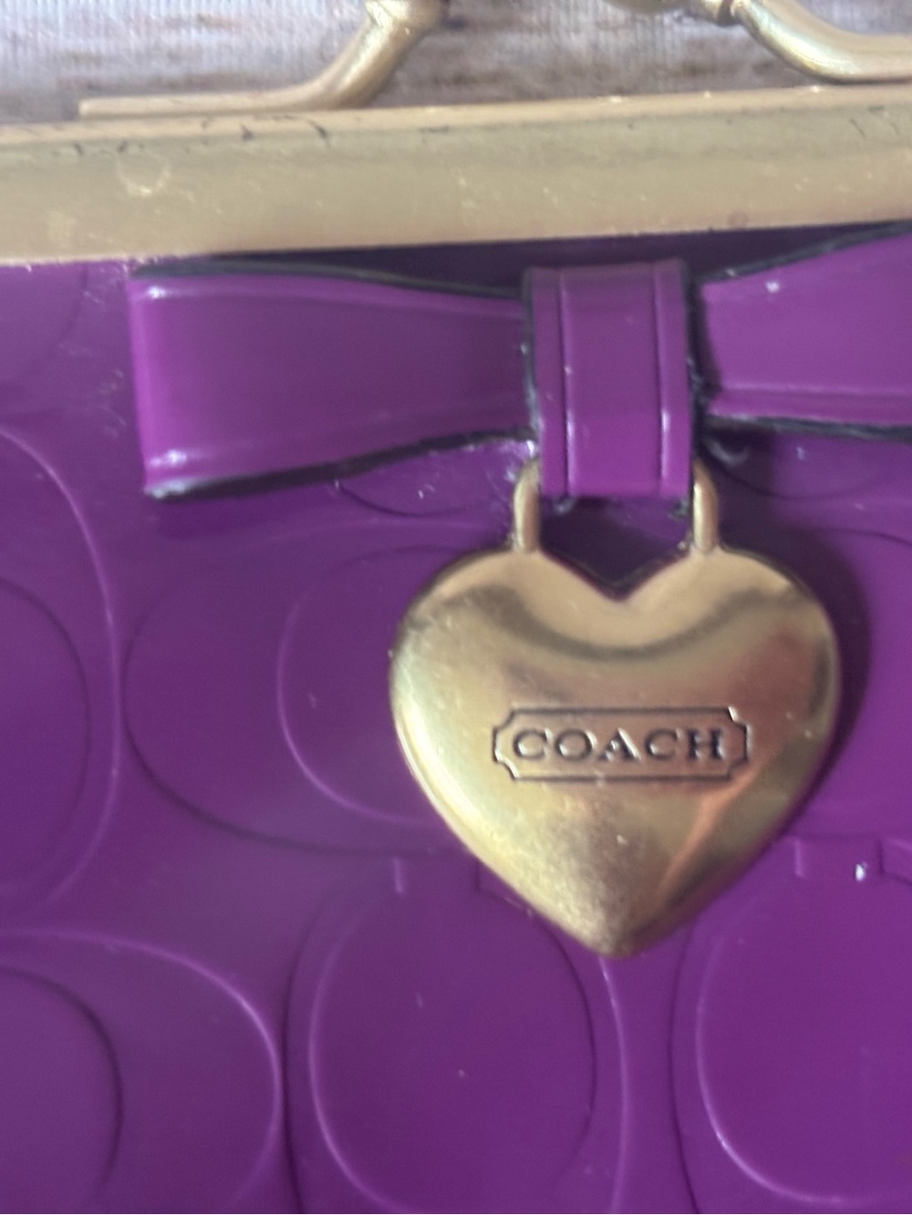 Vintage, Y2K Coach Madison Kisslock Purple Liquid Glo… - Gem